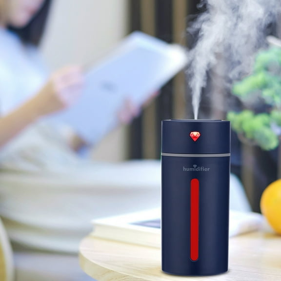 YiBai Dark Blue Humidifiers for Bedroom, Portable Desk Humidifier, Cool Mist Humidifier, Small Humidifier For Home Bedroom Office, Plants, Colorful Night Function #.342