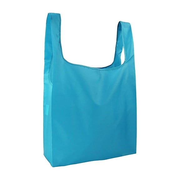 YiBai Foldable and Reusable Tote Bag Travel Portable Storage Bag Multicolor Supermarket Grocery Shopping Bag, Sky Blue