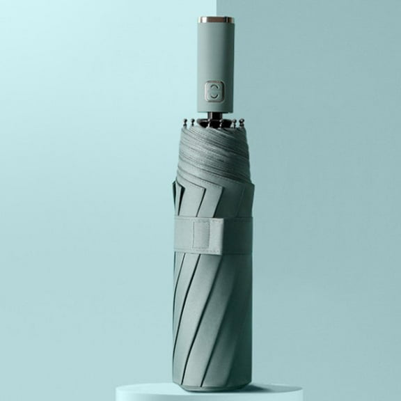 YiBai Green Umbrella for Sun Rain Travel, Super Windproof Automatic Umbrella Folding Umbrella Men's Business Umbrella #.116