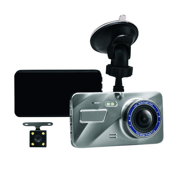 YiBai HD 1080P Car Driving Recorder Night Version DVR Camera 170 ° Angle Aluminum Alloy Electronic Accessories,A,2-lens