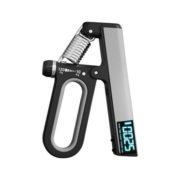 YiBai Hand Grip Strengthener with Resistance 22-264Lbs (10-120kg), Wrist Strengthener with Counter, Forearm , Hand Workout Squeezer, Gray