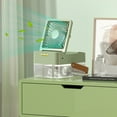 thumbnail image 1 of YiBai Humidifying Double Spray Desktop Fan Charging Plus Remote Control Fan Summer Folding Fan Charging Plus Remote Control 1200Ah, Army Green #N.3495, 1 of 6