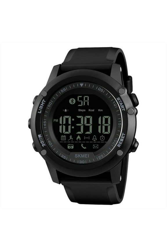 Mens All Black Military Style Smart Watch Functions Activity 50ATM,Black,for Father Dad