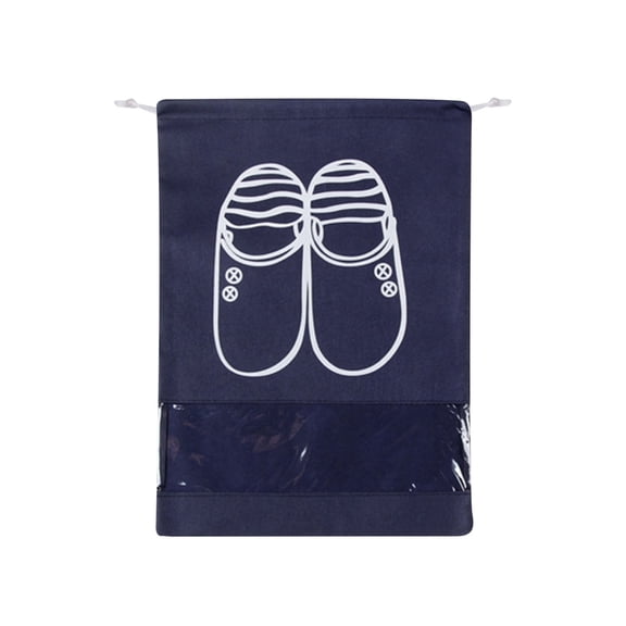 YiBai Navy 1 Pc Travel Shoe Bags, Drawstring Non-Woven Shoe Storage Bags, Large Household Portable Shoes Organizers, & Sports Shoe Bags For Men Women,M #NID358