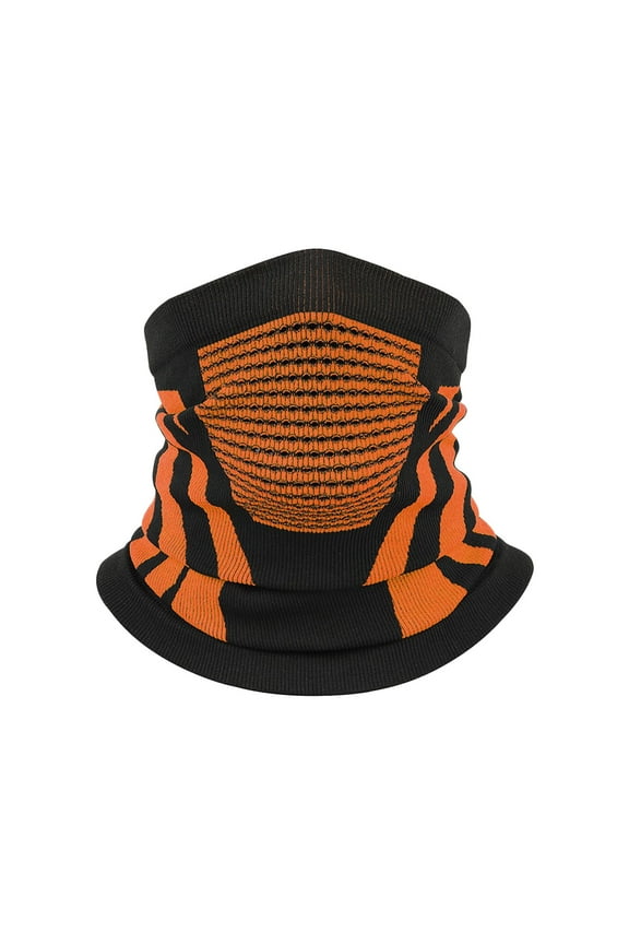 Neck Gaiter Ski Face Mask for Men and Women Scarf Soft Windproof Cold Weather for Hiking Cycling Running, Orange