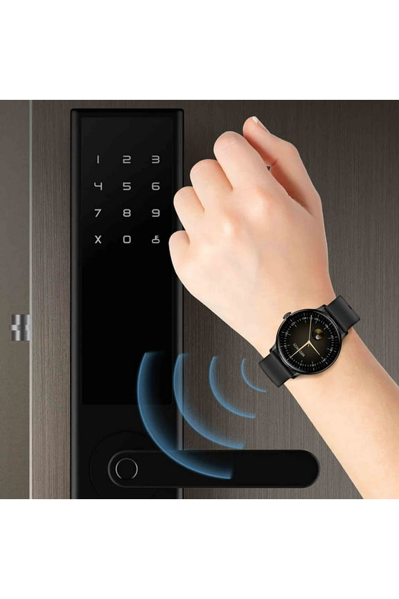 New CY500 Smart Watch 1.43-inch AMOLED Screen Alipay NFC Bluetooth Call Wireless,for Men Dad,Black