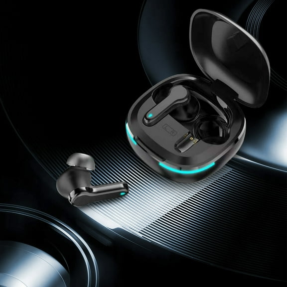 YiBai Noise Canceling In-Ear Wireless Bluetooth Headset BT5.3 Gaming Streaming Light Headset,Black