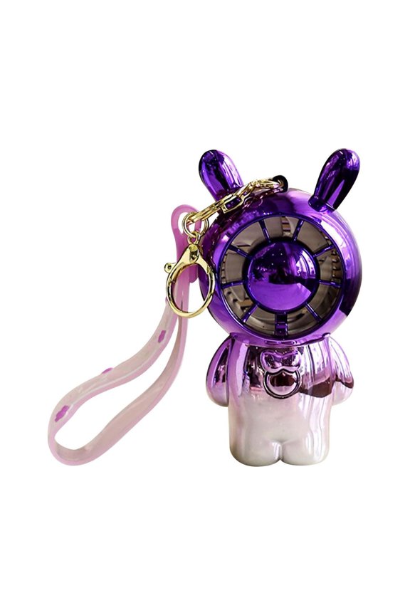 Portable Two-speed Handheld Fan Electroplating Gradient Color Pocket Coolings Fan With Key Chain USB ChargingSilent Mini Desktop Fan, Purple #N.1464