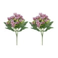 thumbnail image 1 of YiBai Purple Artificial Flowers for Outdoors 2pcs Simulated Flowers Blossoms Home Decor Ornaments Wedding Vibes Decorations Props Fake Flowers #.122, 1 of 5