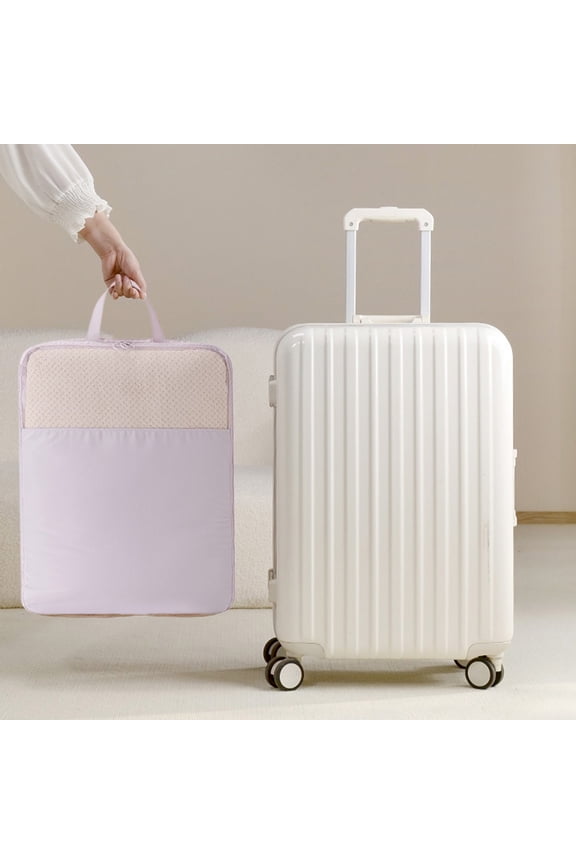Purple Travel Clothes Storage Bag Compression Organizer Split Bag Portable Clothes Luggage Clothes Organizer Bag #NID339