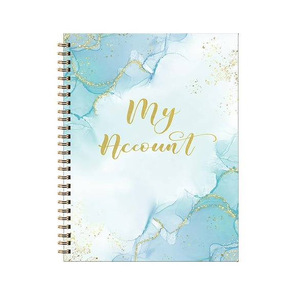 YiBai Receipts and Disbursements English Ledger Bank Cheque Book, Blue