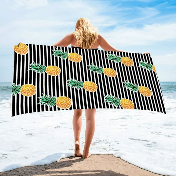 YiBai Rectangular Beach Towel Fine Fiber Towel Beach Mat Bath Towel Shawl Water Absorbing Portable And Drying All Season Universal Size Large Enough For,Orange #N.557