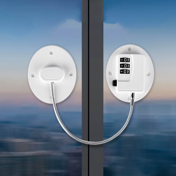 YiBai Refrigerator Lock - Heavy Duty 3 Digit Cable Fridge Lock, Child Proof Cabinet Locks, Drawer Locks for Child(White)