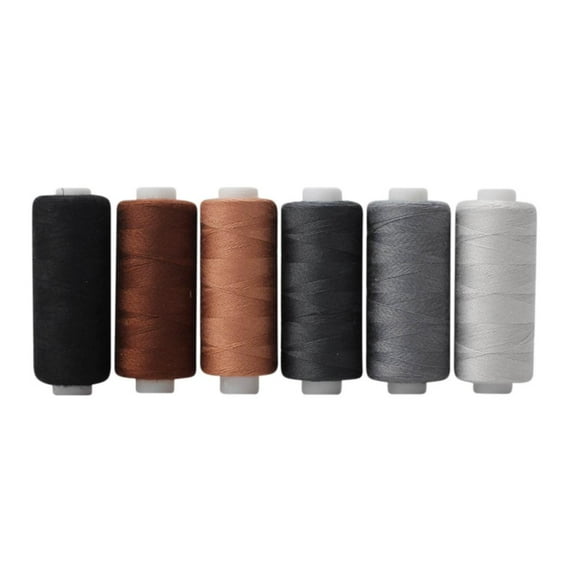 YiBai Sewing Thread 36 Colors Sewing Industrial Machine and Hand Stitching Cotton Sewing Thread (6 Color/pack), Black