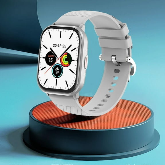 YiBai Smart Sports Watch HD Smart Bracelet Advanced Bluetooth Calling And Extra Long Battery Life Customised Dials With Multiple Patterns 2.01-inch HD Display,for Men Dad,Silver