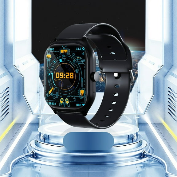 YiBai Smart Watch 2.02-inch Bluetooth Call NFC Function Alloy Bottom Case For Photography Multifunctional Watch,Black,for Father Dad