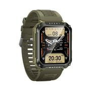 YiBai Smart Watch, 50M, Rugged Military Bluetooth Call Fitness Tracker, 2.01in Large HD Display,Green,for Father Dad