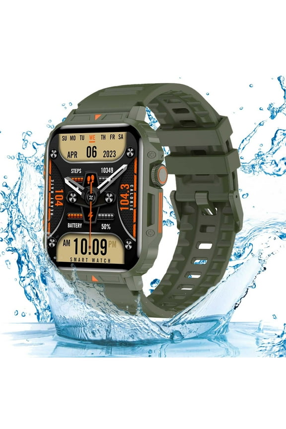 Smart Watch Bluetooth Call Offline Payment Smart Watch,Army Green,for Father Dad