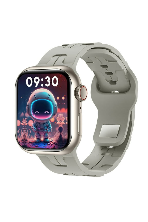 Smart Watch Bluetooth Talk Step Distance Voice Assistants Smart Bracelet Sports Watch,Silver,for Father Dad