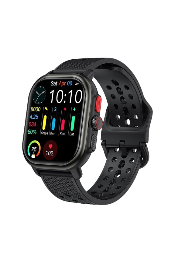 Sports Smartwatch 2.06 Super Clear AMOLED Screen Bluetooth Talking Watch,for Men Dad,Black