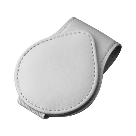 YiBai Sunglass for Car Sun Visor, Magnetic Eyeglass Hanger Clip for Car Visor, Leather Car Glasses Mount, Car Interior Visor Accessories, Gray