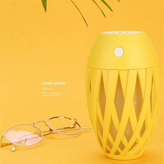 YiBai USB Car Humidifier300 Milliliter Mini Portable Humidifiers With LED Night,for Men Dad,Yellow