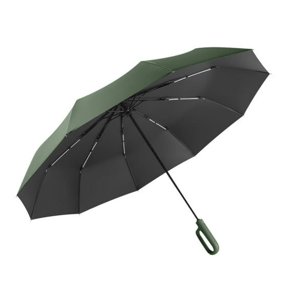 YiBai Umbrella Windproof Strong Men Umbrella Automatic Large Folding Sunproof Big Umbrellas (Army Green)