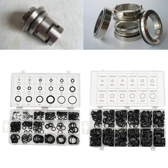 YiBai Universal Metric Rubber O-Ring Assortment Set Gasket Automotive Seal SAE Kit, Black, 225PCS