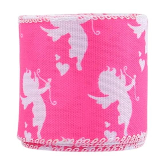 YiBai Valentines Day Ribbon Heart Love Handitechnology Ribbon Polyester Wired Ribbon Wrapping Ribbon Valentines Wreath Bow For Holiday Decoration, D