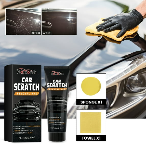 YiBai Vehicle Protection Polishing Wax Polishing Kit Car Paint Coating Polishing Refurbishing Scratch Repair 60g,for Men Dad,Multicolour