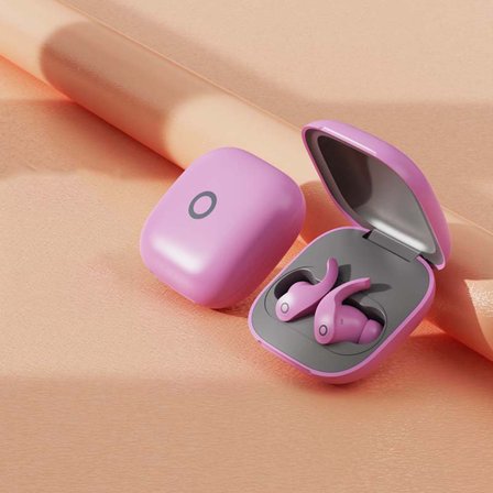 YiBai W1 Wireless Bluetooth Headset Earplug In Ear Sport Noise Reduction Battery Display Bluetooth 5.3,Purple