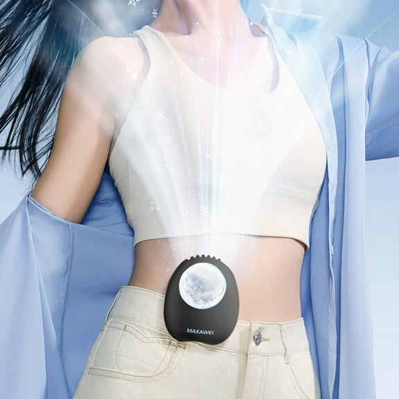 YiBai Waist Mounted Fan For Outdoor Camping Portable Small Fan With Long Vents Circulating Cold Wind Waist Mounted Fan, Black #N.224