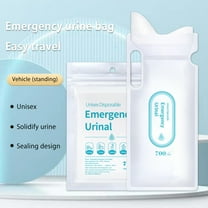 YiBai White 700ML Emergency Disposable Urinal Bags,Camping Pee Bags Unisex Urine Bag Bag For Travel Traffic Ja-m Portable Toilet Bag,4 Pack #NID266