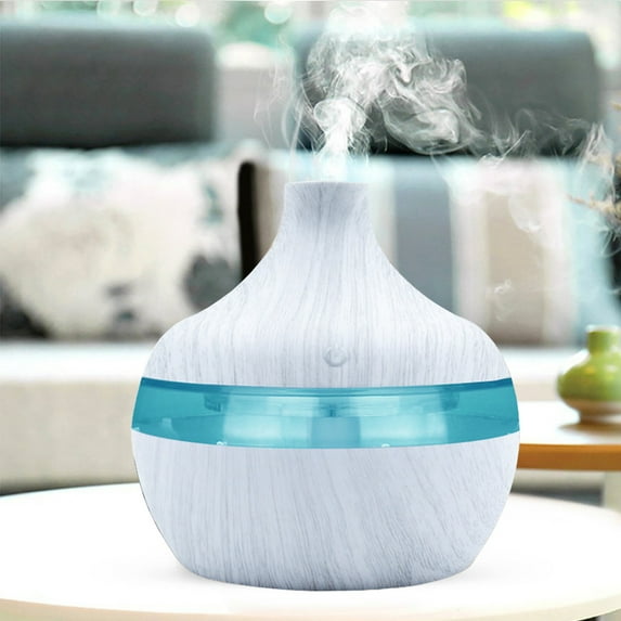 YiBai White Show Humidifiers for Bedroom, 5V Wood Grain Household Humidifier Colorful Aromatherapy Machine USB Humidifier Vehicle Mounted Atomizer Humidifying Stick #.2053