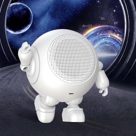 YiBai Wireless Bluetooth Speaker Small Steel Subwoofer Portable Mini Gift Card Wireless Bluetooth Audio For Mobile Computer,White,for Father Dad