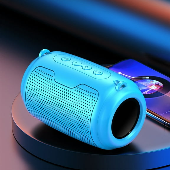 YiBai Wireless Bluetooth Speaker Subwoofer Big Volume Mobile Phone Mini Audio Home User Outdoor Carry Portable (Blue)