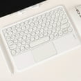 thumbnail image 1 of YiBai Wireless Keyboard, Bluetooth Keyboard Round Cap Keyboard Portable BT Wireless Keyboard With Touchpad For Android PC Tablet #.155, White, 1 of 5