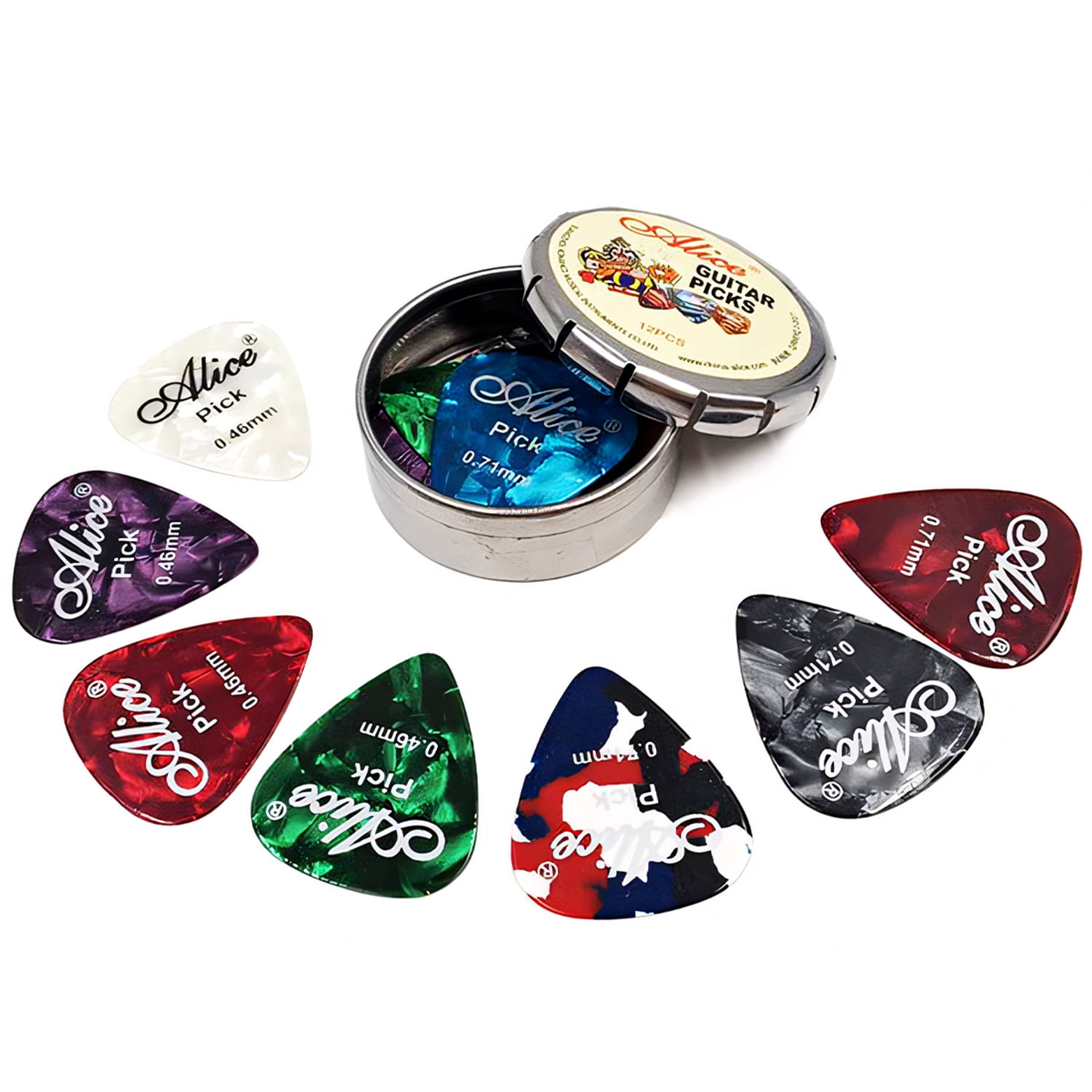 YiFrZour Guitar Picks Colourful Guitar Plectrums Guitar Accessories (12 ...
