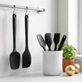 thumbnail image 1 of YiFudd 6 Pack Silicone Spatula Set, Non-Stick Baking Scrapers & Silicone Kitchen Utensils for Cooking Mixing, Black, 1 of 5
