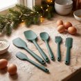 thumbnail image 1 of YiFudd 6 Pack Silicone Spatula Set, Non-Stick Baking Scrapers & Silicone Kitchen Utensils for Cooking Mixing, Green, 1 of 7