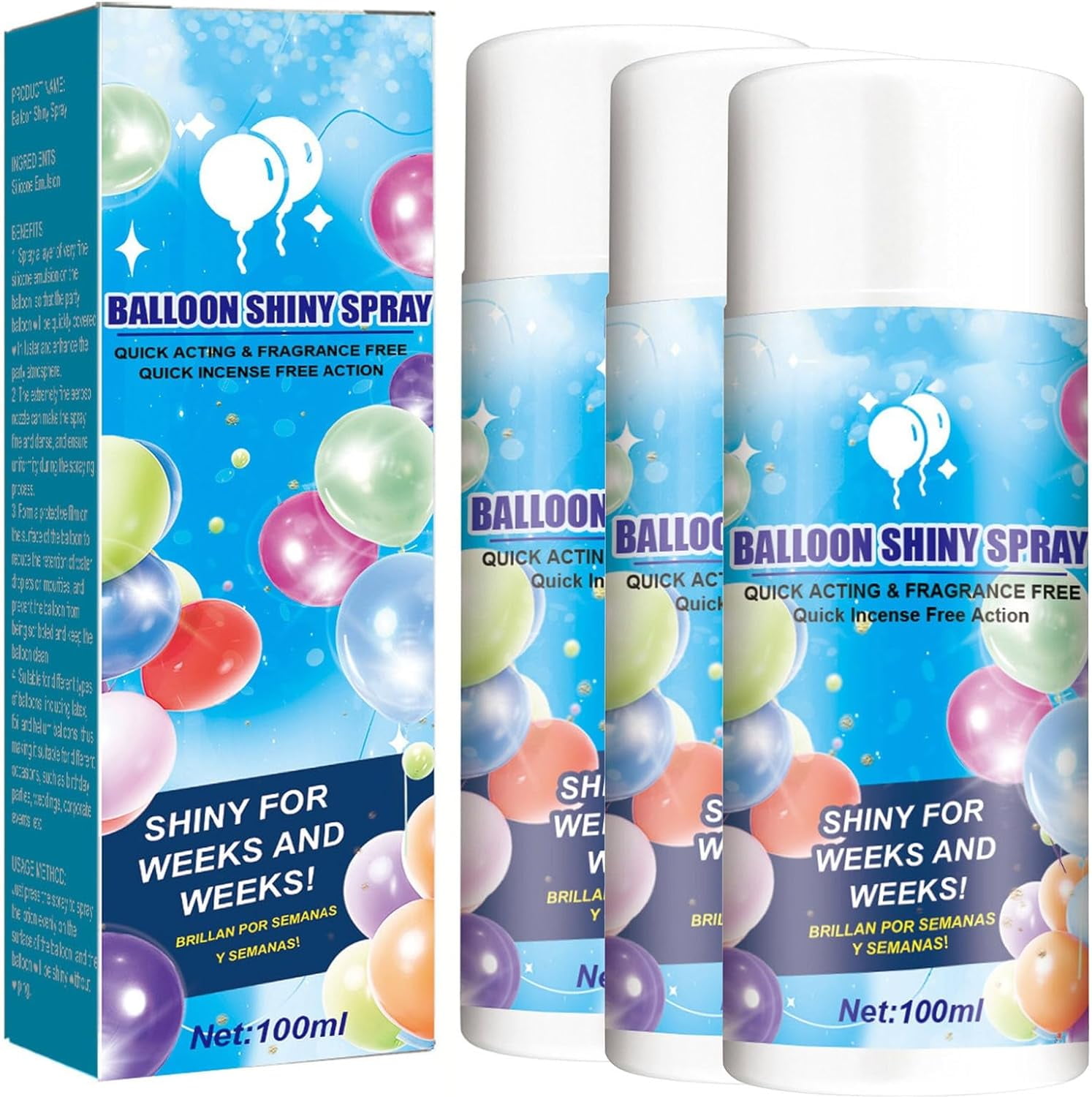 YiFudd Balloon High Shine Spray for Latex Balloons - Balloon Spray