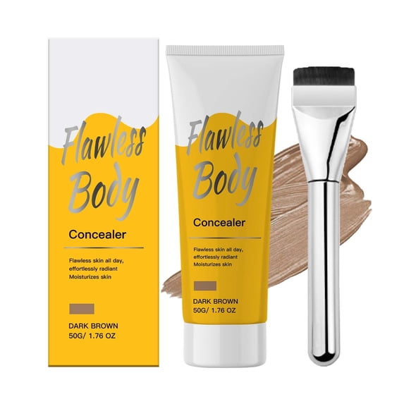 YiFudd Body Concealer Deep Brown, Waterproof Transfer-Resistant Body Makeup for All Day Flawless Coverage, Natural Breathable Finish, 50g / 1.76 oz