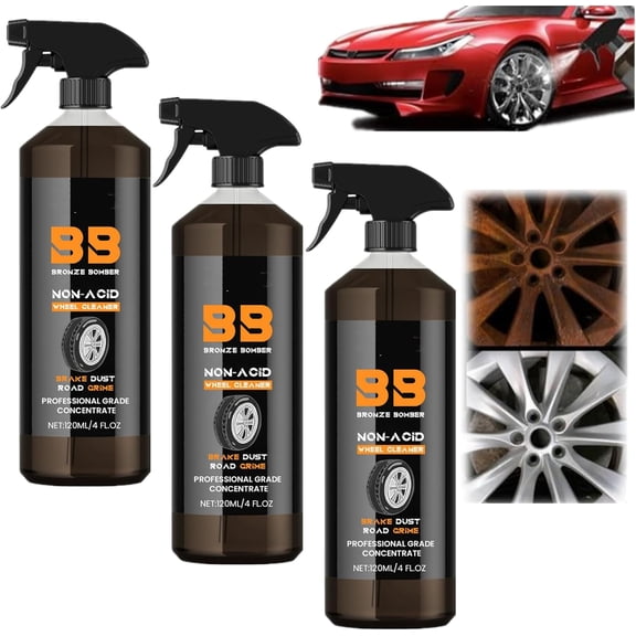 YiFudd Bronze Bomber Non-Acid Wheel Cleaner - Powerful Bronze Bomber Wheel Cleaner Perfect for Cleaning Wheels and Tires, Non-Acid Car Wash Rim Cleaner & Brake Dust Remover Wheel Cleaner
