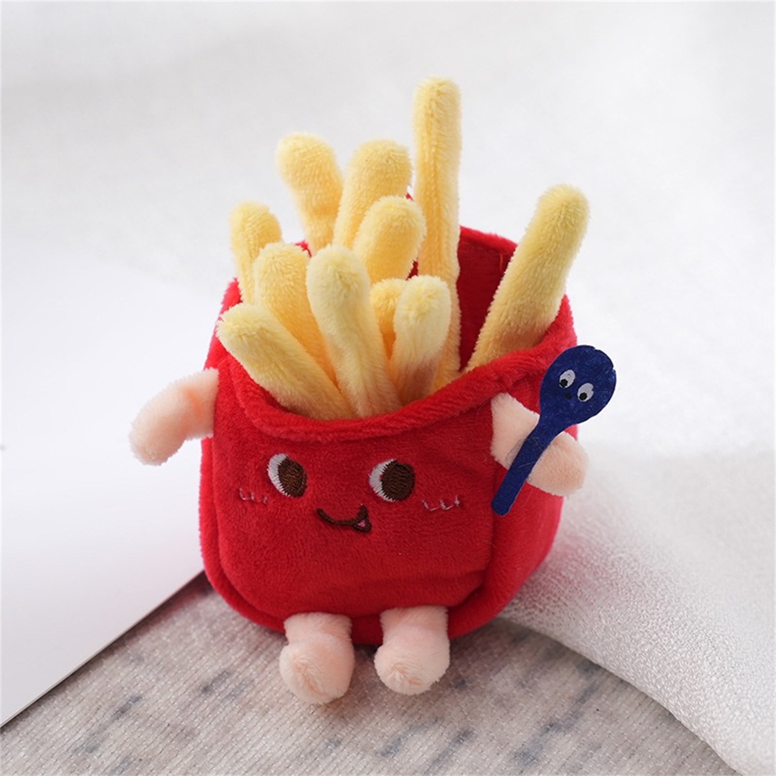 YiFudd Cartoons Plush Hamburger French Hot Dog Chicken Leg Key Chain
