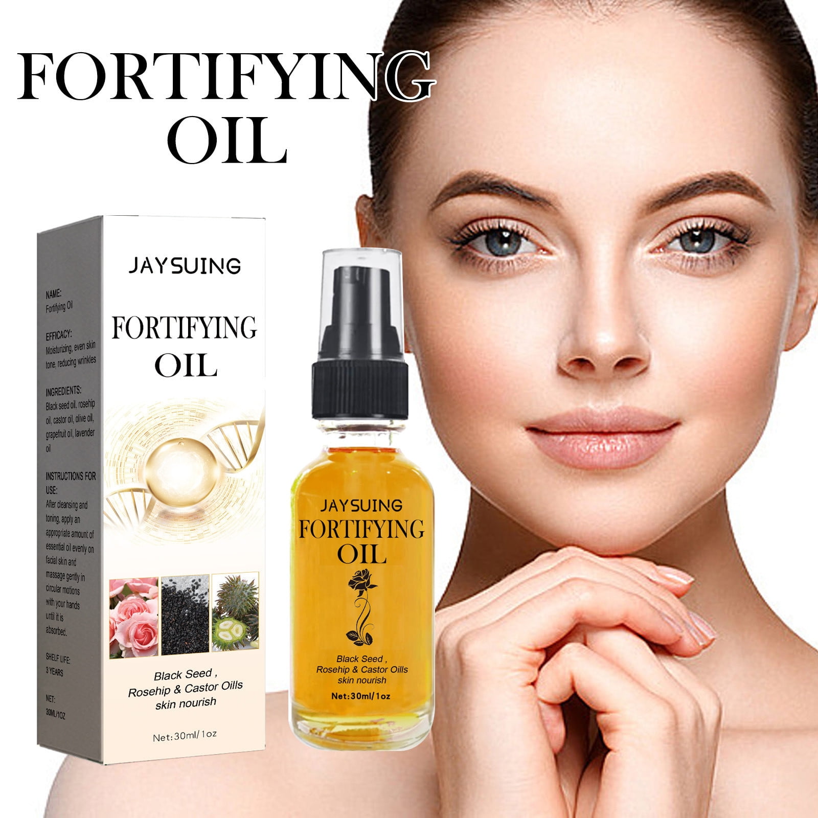YiFudd Castor Oil , Black Seed Oil, Rosehip Oil Face Serum Organic