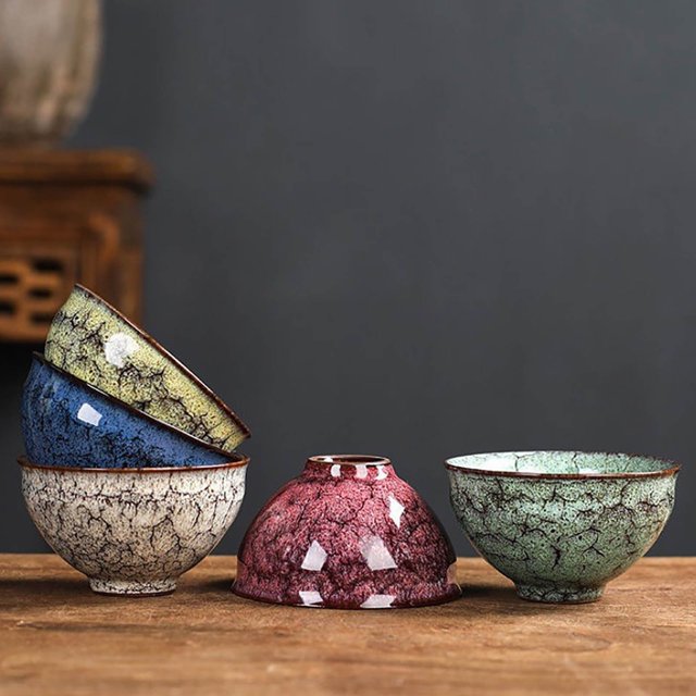YiFudd Chinese Japanese Soju Cups Tea Bowls Teacup Set Mate Cup Set 5