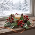 thumbnail image 1 of YiFudd Christmas Candlestick Wreath, Green Decor for Candle Centerpieces, 1 Pack, Suitable for Holiday & Everyday Use, 1 of 6