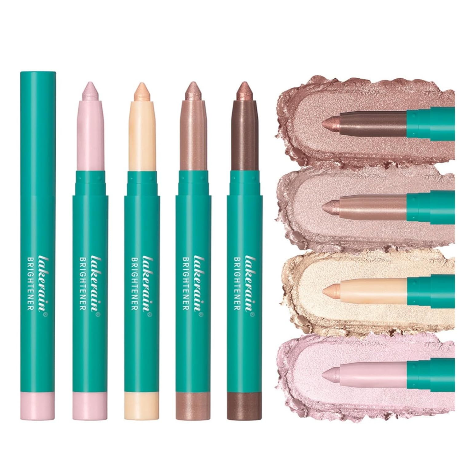 YiFudd Eyeshadow Stick Brightener Eyeshadow Pencil, Shimmer Creamy