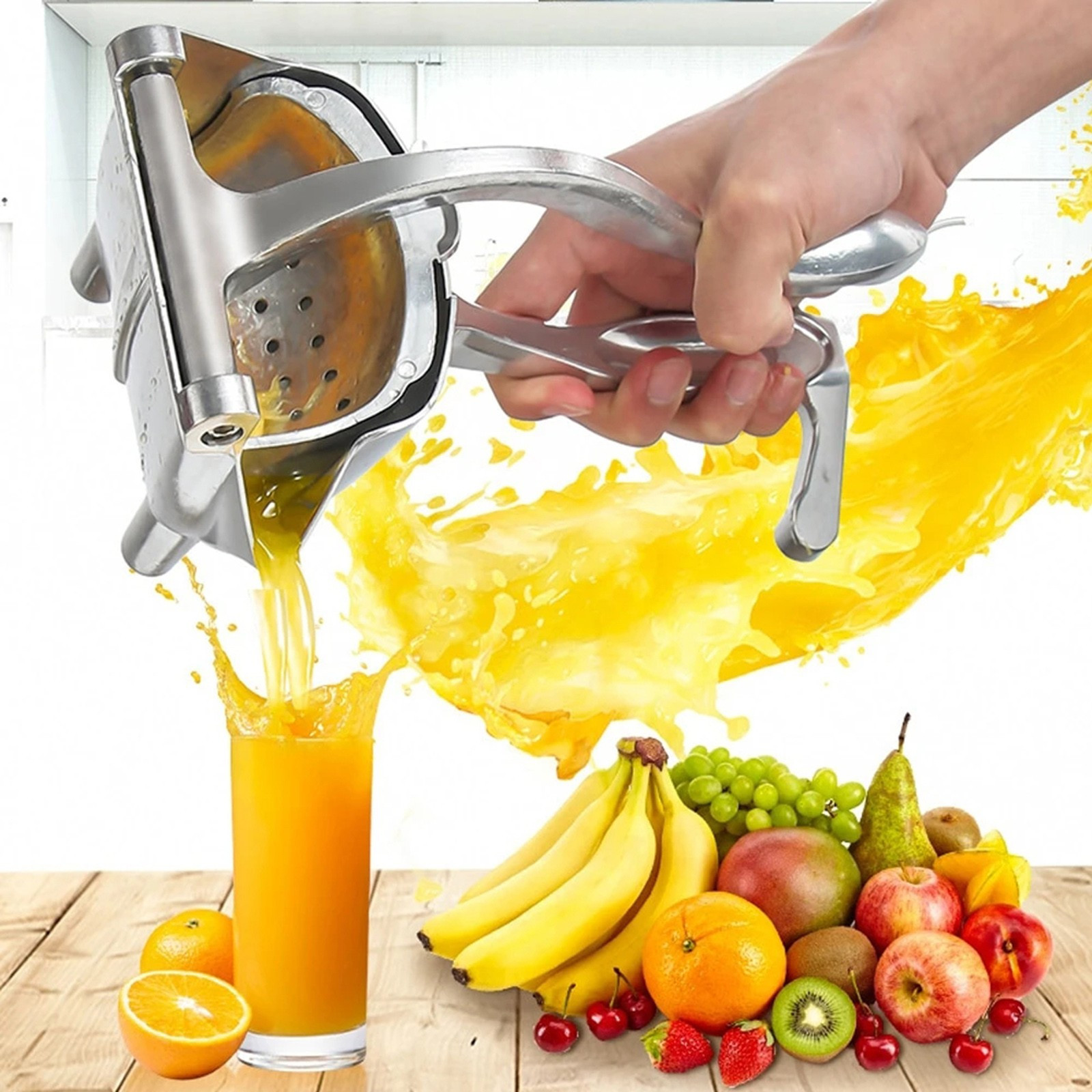 YiFudd Fruit Squeezer Manual Stainless Steel Juicer Detachable Heavy