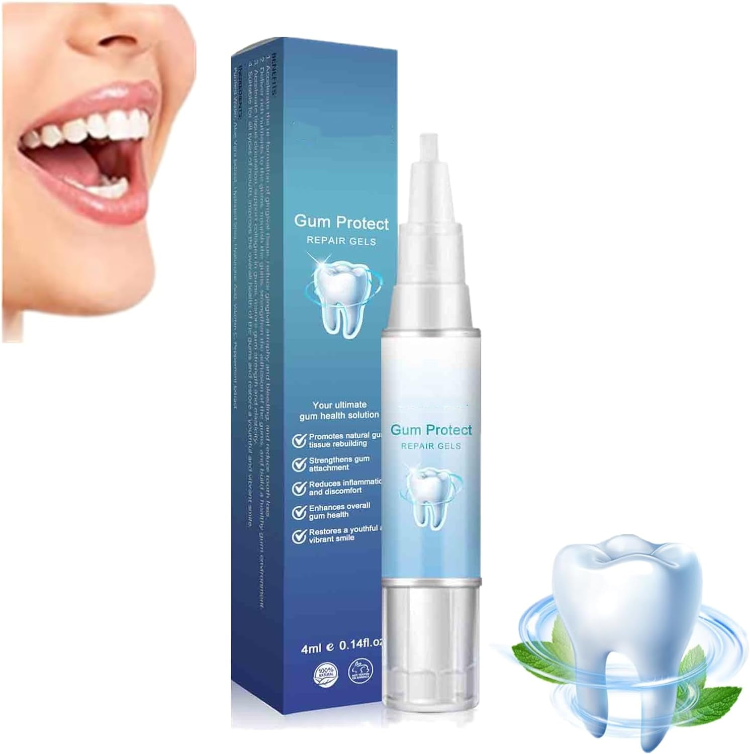 YiFudd Gum Shield Therapy Gel Dentizen Gum Therapy Gel Pen, Gum